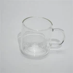 Cwpan Coffi Clir Gyda Handle